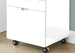 I 7583 Filing Cabinet - 3 Drawer / High Glossy White / Castors - Furniture Depot