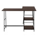 I 7590 Computer Desk - 48"L / Espresso Top / Black Metal Corner - Furniture Depot