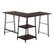 I 7590 Computer Desk - 48"L / Espresso Top / Black Metal Corner - Furniture Depot