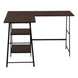 I 7590 Computer Desk - 48"L / Espresso Top / Black Metal Corner - Furniture Depot