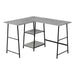 I 7591 Computer Desk - 48"L / Grey Top / Black Metal Corner - Furniture Depot