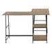 I 7592 Computer Desk - 48"L / Dark Taupe Top/ Black Metal Corner - Furniture Depot