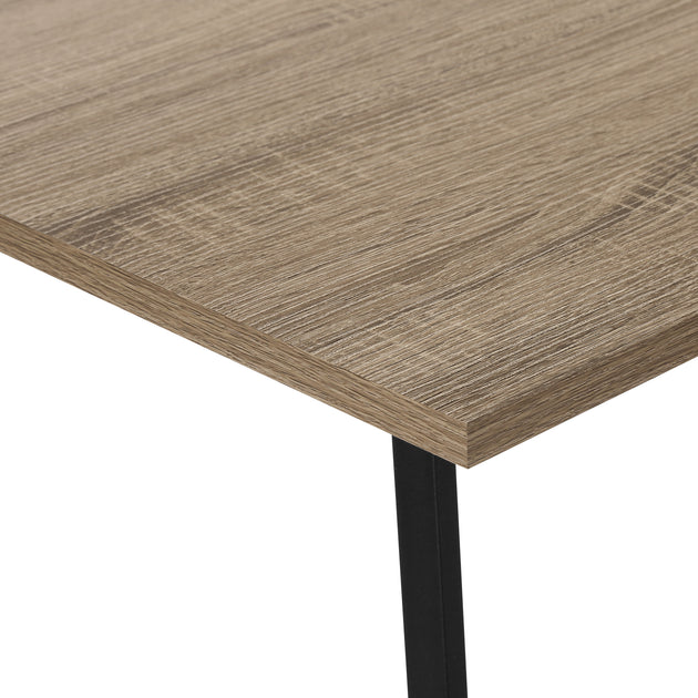 I 7592 Computer Desk - 48"L / Dark Taupe Top/ Black Metal Corner - Furniture Depot