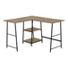 I 7592 Computer Desk - 48"L / Dark Taupe Top/ Black Metal Corner - Furniture Depot