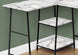 I 7595 Computer Desk - 48"L / White Marble / Black Metal Corner - Furniture Depot