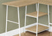 I 7597 Computer Desk - 48"L / Natural Top / White Metal Corner - Furniture Depot
