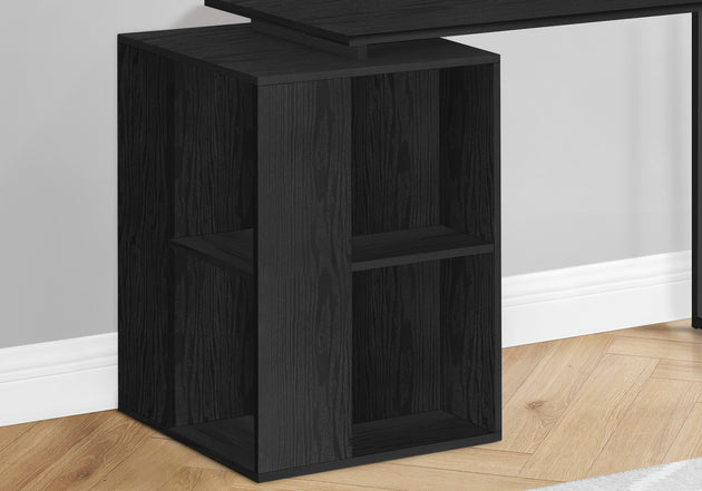 I 7601 Computer Desk - 55"L / Black Oak Left Or Right Facing - Furniture Depot