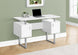 I 7605 Computer Desk - 48"L / White / Silver Metal - Furniture Depot