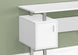 I 7605 Computer Desk - 48"L / White / Silver Metal - Furniture Depot