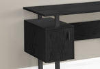 I 7606 Computer Desk - 48"L / Black Oak / Black Metal - Furniture Depot