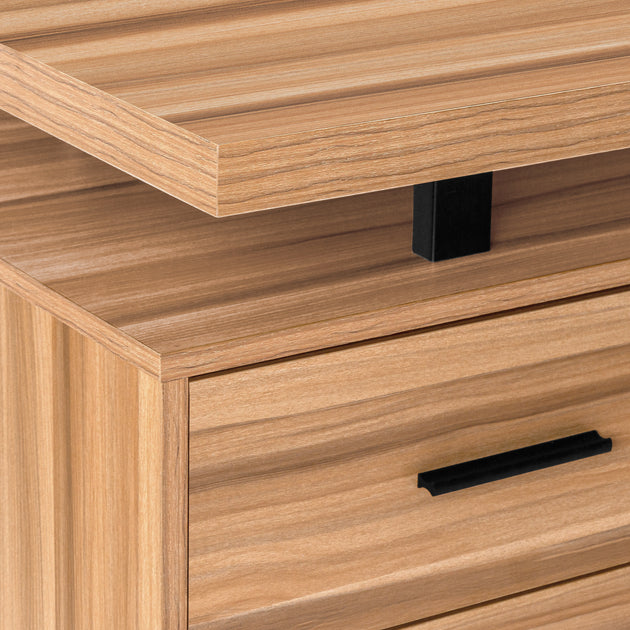 I 7612 Computer Desk - 70"L / Reclaimed Wood / Black Metal / L/R - Furniture Depot