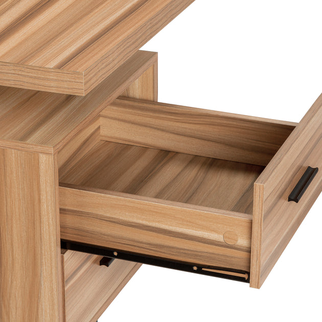 I 7612 Computer Desk - 70"L / Reclaimed Wood / Black Metal / L/R - Furniture Depot