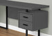 I 7615 Computer Desk - 70"L / Modern Grey / Black Metal / L/R - Furniture Depot
