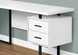 I 7616 Computer Desk - 70"L / White / Black Metal / L/R Face - Furniture Depot