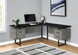 I 7617 Computer Desk - 70"L / Black/ Concrete/ Black Metal / L/R - Furniture Depot