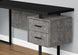 I 7617 Computer Desk - 70"L / Black/ Concrete/ Black Metal / L/R - Furniture Depot
