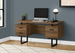 I 7625 Computer Desk - 60"L / Walnut / Black Metal - Furniture Depot