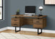 I 7625 Computer Desk - 60"L / Walnut / Black Metal - Furniture Depot