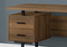 I 7625 Computer Desk - 60"L / Walnut / Black Metal - Furniture Depot