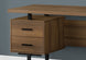 I 7625 Computer Desk - 60"L / Walnut / Black Metal - Furniture Depot