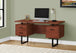 I 7626 Computer Desk - 60"L / Cherry / Black Metal - Furniture Depot