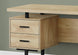 I 7628 Computer Desk - 60"L / Natural / Black Metal - Furniture Depot