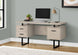 I 7629 Computer Desk - 60"L / Modern Taupe / Black Metal - Furniture Depot