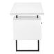 I 7631 Computer Desk - 60"L / White / Black Metal - Furniture Depot (7881145876728)