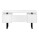 I 7631 Computer Desk - 60"L / White / Black Metal - Furniture Depot (7881145876728)