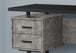 I 7632 Computer Desk - 60"L / Black/Grey Concrete/ Silver Metal - Furniture Depot