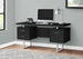 I 7634 Computer Desk - 60"L / Black / Silver Metal - Furniture Depot