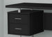 I 7634 Computer Desk - 60"L / Black / Silver Metal - Furniture Depot