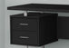 I 7634 Computer Desk - 60"L / Black / Silver Metal - Furniture Depot