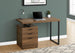 I 7640 Computer Desk - 48"L / Walnut / Black Metal / L/R Face - Furniture Depot