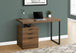 I 7640 Computer Desk - 48"L / Walnut / Black Metal / L/R Face - Furniture Depot