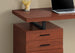I 7641 Computer Desk - 48"L / Cherry / Black Metal / L/R Face - Furniture Depot