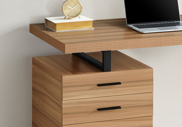 I 7642 Computer Desk - 48"L / Reclaimed Wood / Black Metal / L/R - Furniture Depot (7881146630392)