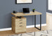 I 7643 Computer Desk - 48"L / Natural / Black Metal / L/R Face - Furniture Depot