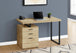 I 7643 Computer Desk - 48"L / Natural / Black Metal / L/R Face - Furniture Depot