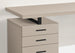 I 7644 Computer Desk - 48"L / Modern Taupe / Black Metal / L/R - Furniture Depot