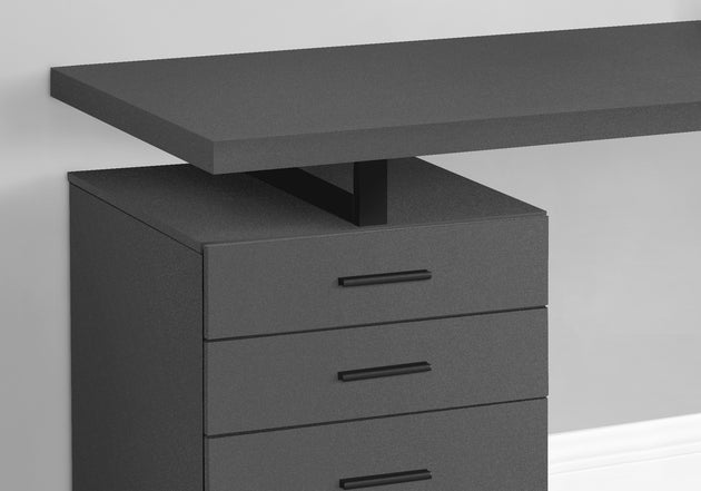I 7645 Computer Desk - 48"L / Modern Grey / Black Metal / L/R - Furniture Depot (7881146859768)