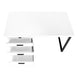 I 7646 Computer Desk - 48"L / White / Black Metal / L/R Face - Furniture Depot