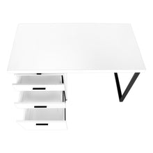Load image into Gallery viewer, I 7646 Computer Desk - 48&quot;L / White / Black Metal / L/R Face - Furniture Depot