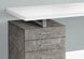 I 7648 Computer Desk - 48"L / White/ Concrete/ Silver Metal/ L/R - Furniture Depot