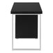 I 7649 Computer Desk - 48"L / Black / Silver Metal / L/R Face - Furniture Depot
