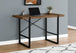I 7655 Computer Desk - 48"L / Walnut / Black Metal - Furniture Depot