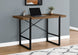 I 7655 Computer Desk - 48"L / Walnut / Black Metal - Furniture Depot