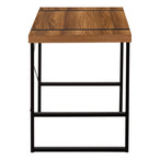 I 7655 Computer Desk - 48"L / Walnut / Black Metal - Furniture Depot