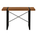 I 7655 Computer Desk - 48"L / Walnut / Black Metal - Furniture Depot