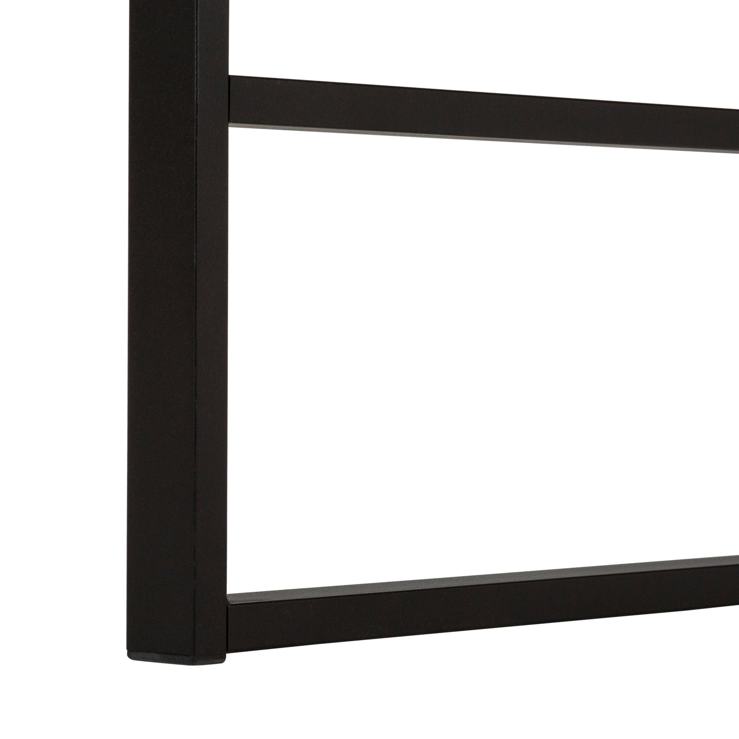 I 7655 Computer Desk - 48"L / Walnut / Black Metal - Furniture Depot